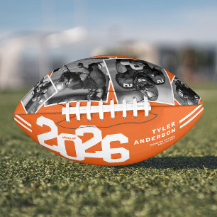 Ballon De Foot Graduation 2025 Senior 4 Photo Orange