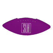 Ballon De Foot Gras moderne 3 initiales Monogramme | Blanc et pou (Panneau)