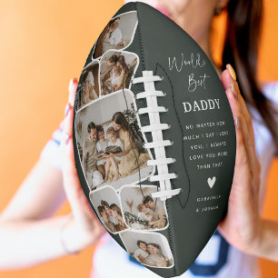 Ballon De Foot Grille Multi Photo Moderne Meilleur Papa du Monde