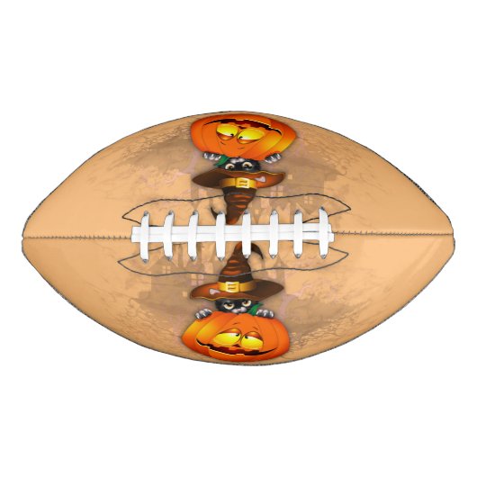 Ballon De Foot Halloween Cute Kitty Witch et ami Citrouille (Devant)