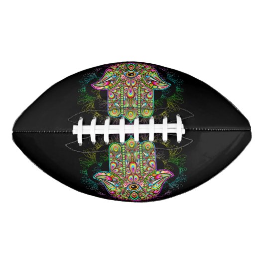 Ballon De Foot Hamsa Fatma Main Psychedelic Art (Devant)