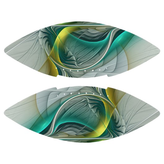 Ballon De Foot Hypnotique Abstrait Golden Turquoise Turquoise Fra (Panneaux)