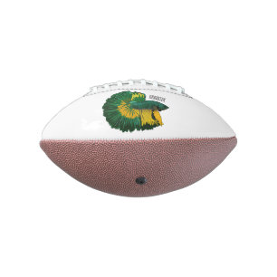 Ballon De Foot Illustration de la caricature de poisson de combat