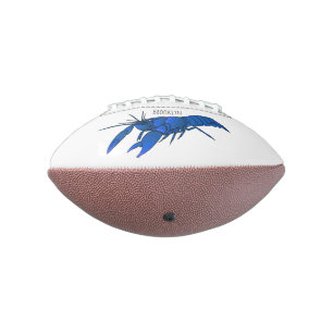 Ballon De Foot Illustration de l'écrevisse marron bleu