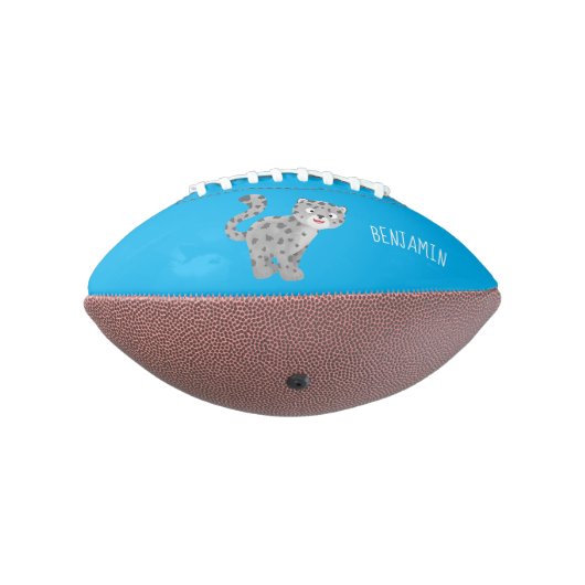Ballon De Foot Illustration de mignon léopard des neiges (Tourné à 270°)