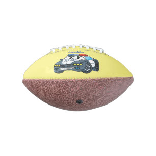 Ballon De Foot Illustration de voiture de police de dessin animé