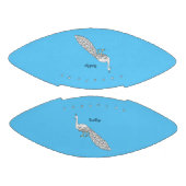 Ballon De Foot Illustration d'oiseau de paon blanc (Panneaux)