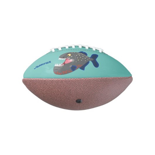 Ballon De Foot Illustration drôle de piranha affamée (Tourné à 270°)