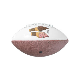 Ballon De Foot Illustration du cône de crème glacée