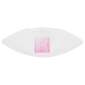 Ballon De Foot Initiales de couple | Gradation rose subtile (Panneau)