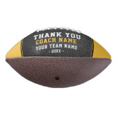 Ballon De Foot Jaune Black Merci Coach Nom de l'équipe Photo (Tourné à 270°)