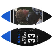 Ballon De Foot Joueur bleu moderne Nom Numéro d'équipe Photo F (Panneaux)