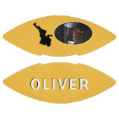 Ballon De Foot Joueur Jaune moderne Silhouette et nom Photo (Panneaux)