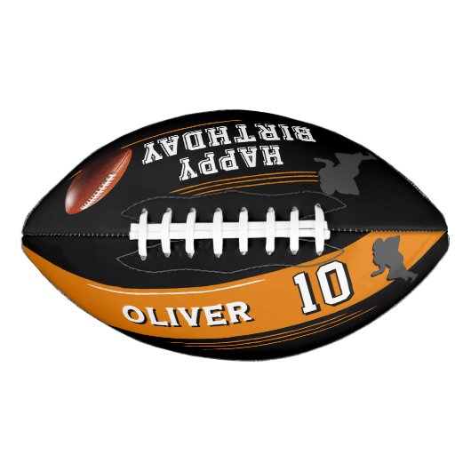 Ballon De Foot Joueur moderne Silhouette Joyeux anniversaire (Devant)