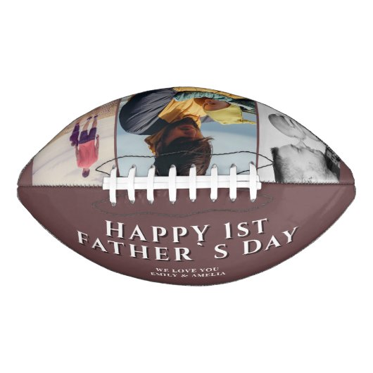 Ballon De Foot Joyeux 1er Père Jour 3 Photo Collage (Devant)