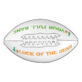 Ballon De Foot La Saint-Patrick Drapeau Irlande Trèfle Nom Person (Devant)