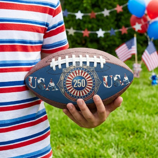 Ballon De Foot L'Amérique vintage 250 étoiles et rayures Art patr