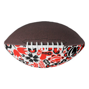 Ballon De Foot L'art populaire ukrainien motif floral abstact