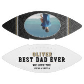 Ballon De Foot Le cuir noir meilleur papa jamais père photo de la (Panneaux)