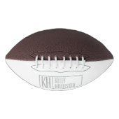 Ballon De Foot Logo Moderne Grey Initiales & Nom (Devant)