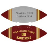 Ballon De Foot Maroon and Gold Custom Printed Football with PHOTO (Panneaux)