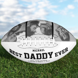 Ballon De Foot MEILLEUR DADDY JAMAIS Cool moderne noir et blanc
