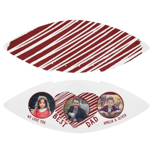 Ballon De Foot Meilleur papa Coeur rouge Père's Day 3 Photo Colla (Panneaux)