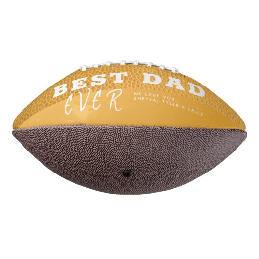 Ballon De Foot Meilleur papa Cuir Père's Day 3 Photo Collage (Tourné à 270°)