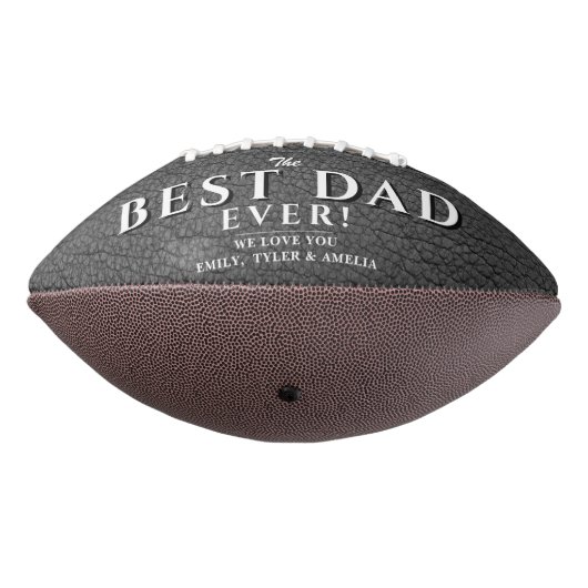 Ballon De Foot Meilleur papa Gris Cuir Père's Day 3 Photo Collage (Tourné à 270°)
