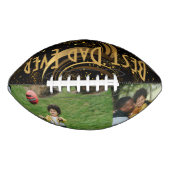 Ballon De Foot Meilleur papa jamais Black Leafy Gold Fils 2 Photo (Devant)