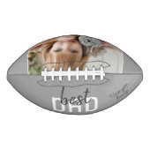 Ballon De Foot Meilleur papa Modern Grey Photo Fête du Père (Devant)