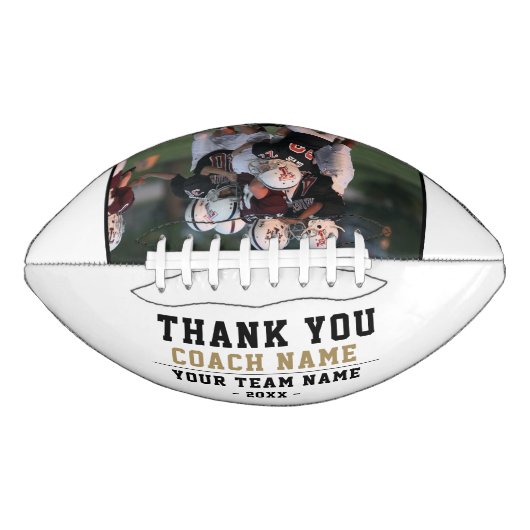Ballon De Foot Merci Coach Nom de l'équipe Photo (Devant)