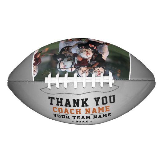 Ballon De Foot Merci Coach Nom de l'équipe Silver Photo (Devant)