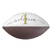 Ballon De Foot Monogram Gold Grey Nom du script Modern (Tourné à 90°)