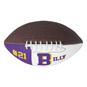 Ballon De Foot Monogram Louisiana Purple & Gold Football