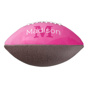Ballon De Foot Monogramme à motif maillé géométrique dégradé rose