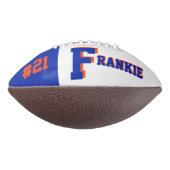 Ballon De Foot Monogramme bleu et orange (Tourné à 270°)