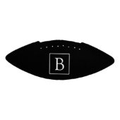 Ballon De Foot Monogramme classique simple | Texte noir et blanc (Panneau)