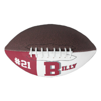 Ballon De Foot Monogramme Crimson rouge et blanc