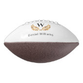 Ballon De Foot Monogramme de laurier noir blanc or (Tourné à 270°)