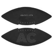 Ballon De Foot Monogramme moderne noir et gris (Panneaux)