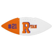 Ballon De Foot Monogramme orange et violet (Panneau)
