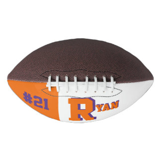 Ballon De Foot Monogramme orange et violet