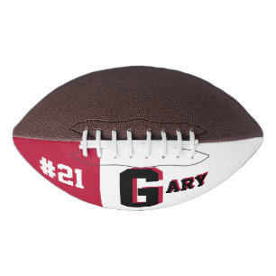 Ballon De Foot Monogramme rouge et noir