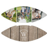 Ballon De Foot Monogramme rustique Bois clair Photo Collage Footb (Panneaux)