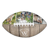 Ballon De Foot Monogramme rustique Bois clair Photo Collage Footb (Devant)
