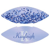 Ballon De Foot Monogramme simple en métal brossé bleu et Parties (Panneaux)