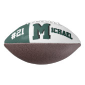 Ballon De Foot Monogramme vert et blanc (Tourné à 270°)