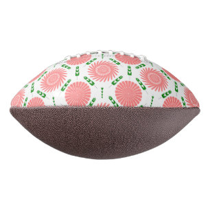 Ballon De Foot motif avec fleurs roses