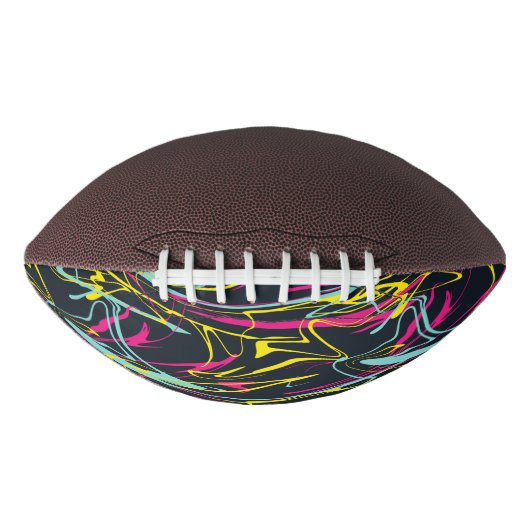 Ballon De Foot Motif couleur Abstrait Memphis Lines (Devant)
